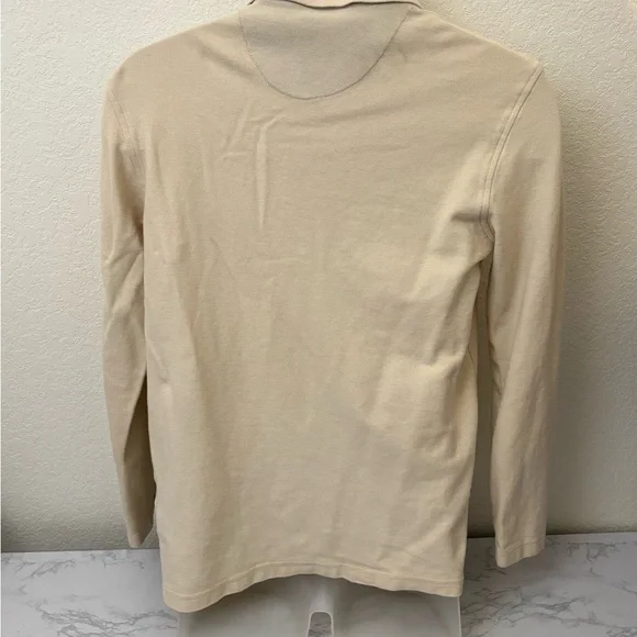 FUBU Cream Long Sleeve Polo Shirt​ - Picture 4 of 6